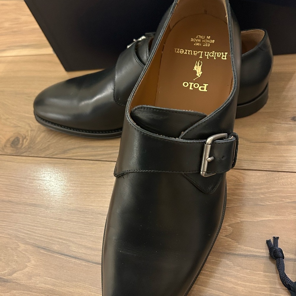 Polo by Ralph Lauren Black Leather Oxfords